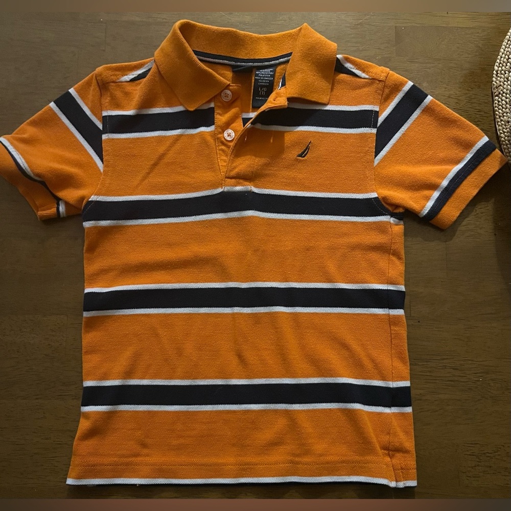Nautica size 7 boys striped polo